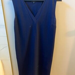 RW&CO. Blue Midi Sheath Dress with V-Neck for Cocktail